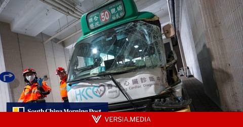 10 injured as minibus, water tanker collide in Hong Kong’s Kwun Tong district
