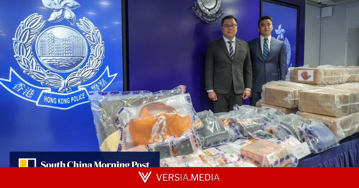 3 held as Hong Kong police seize HK$180m of suspected cocaine at typhoon shelter