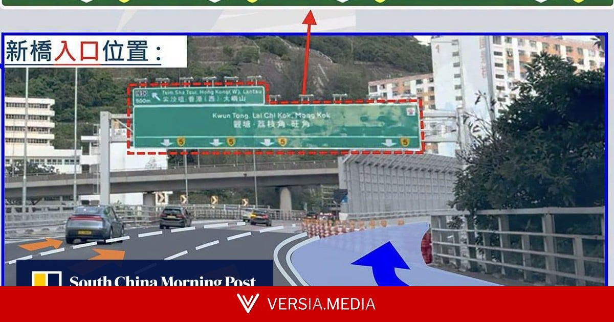 More safety signs added for new Hong Kong overpass after 5 crashes in 3 days