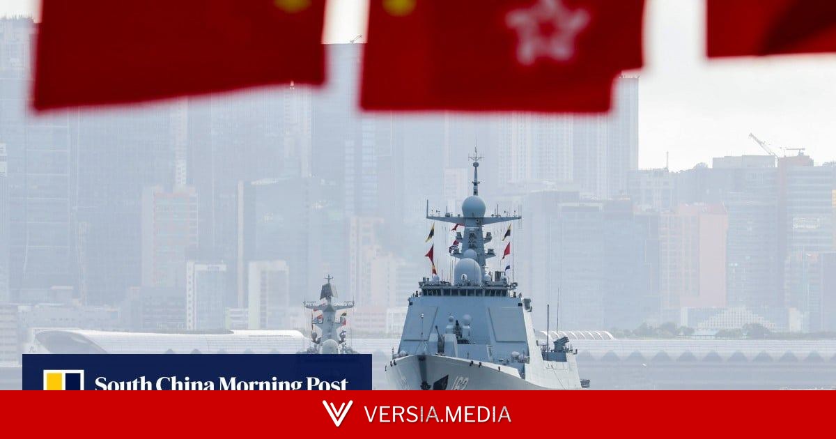Residents, visitors flock to waterfront as PLA Navy ships sail into Hong Kong