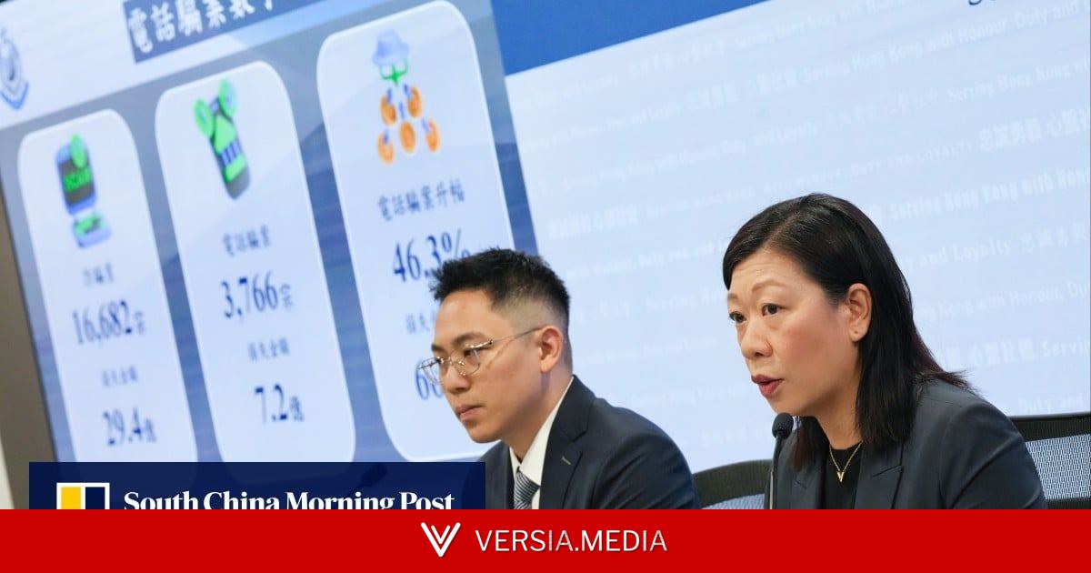 Hong Kong police arrest 61 in crackdown on phone scams as cases surge 46%